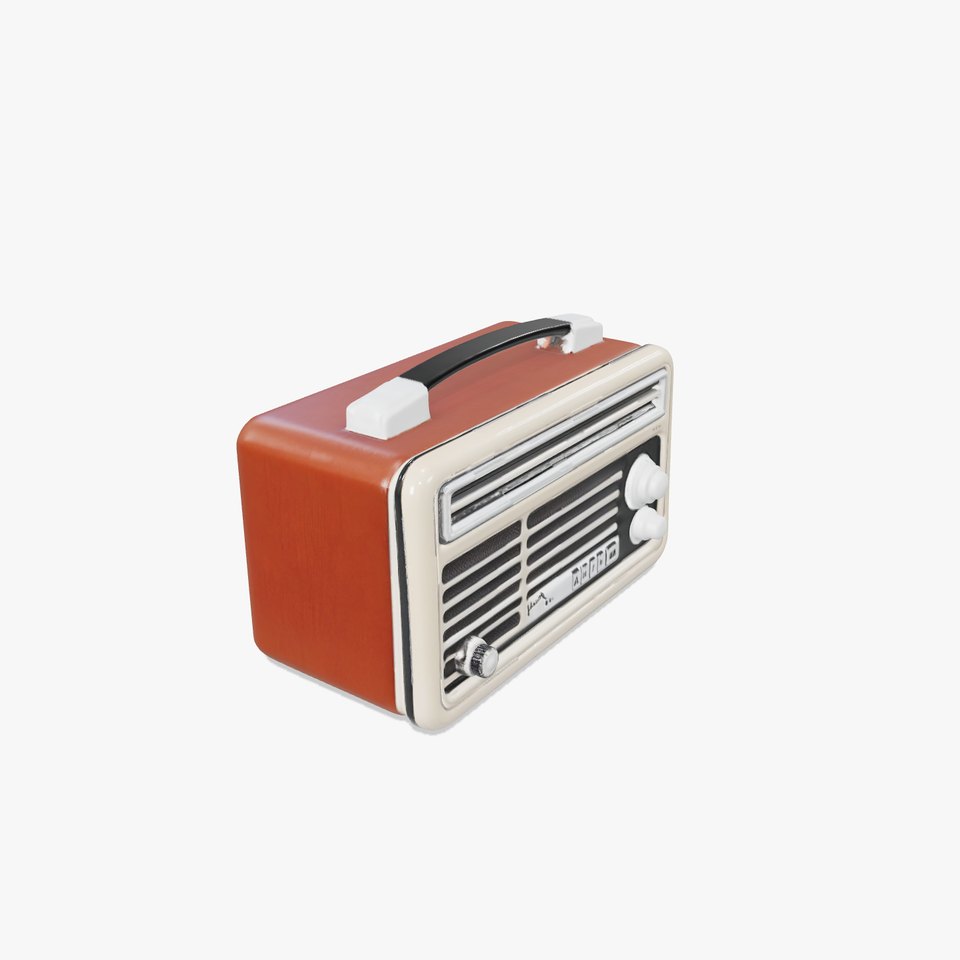 Vintage Wooden Radio model pack